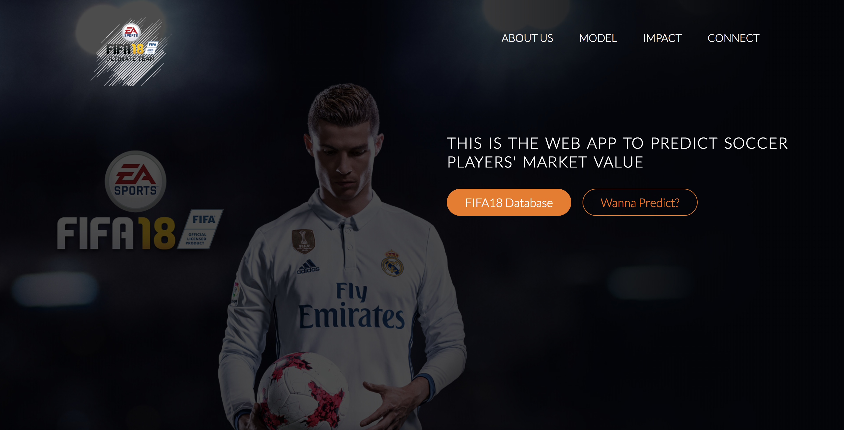 Image of FIFA18 Web App
